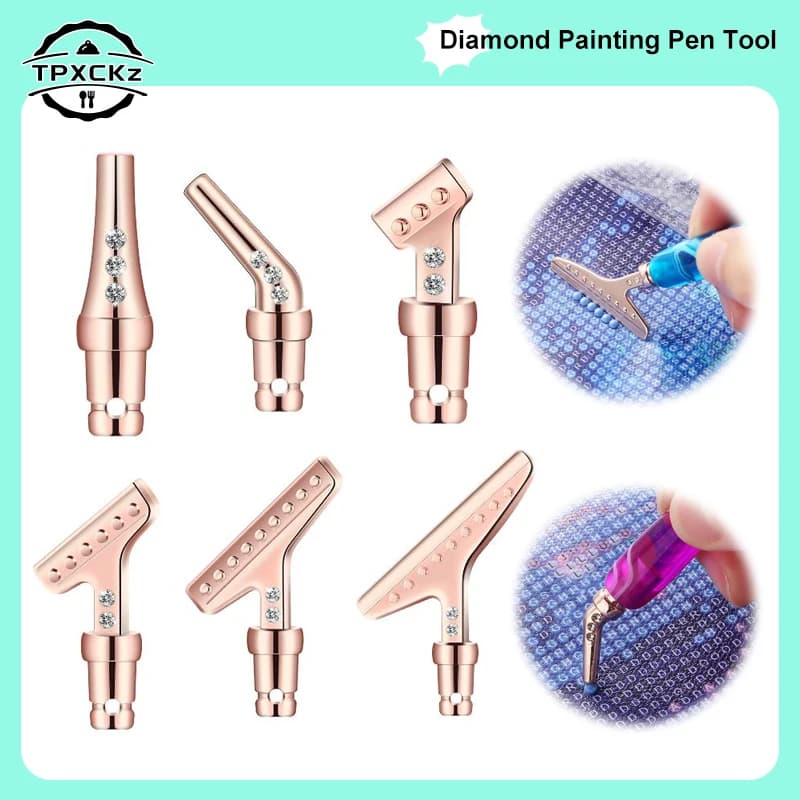 1/3 pezzi punte per penna per pittura diamante fai da te strumento per nail art con diamanti teste di penna di ricambio teste di penna per trapano a punta in metallo strumenti fatti a mano