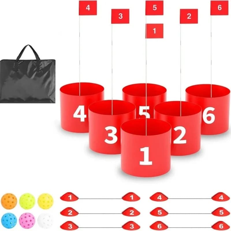 Barile di sabbia da golf portatile Gioco da cortile Corso da golf a 6 fori Gioca con palla e logo Chop da golf per adulti e bambini