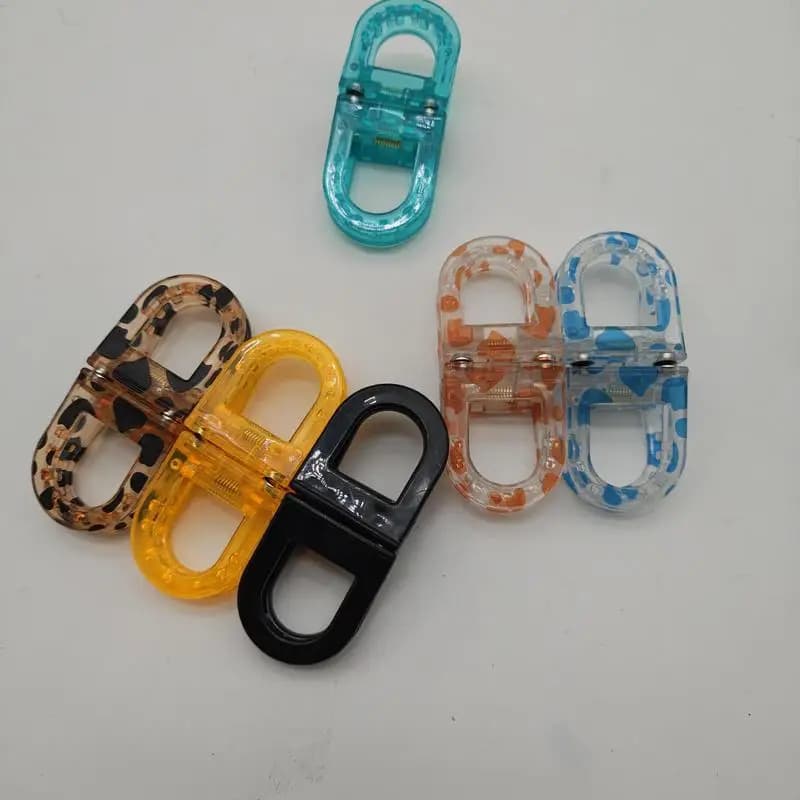 Fermagli per capelli magnetici intelligenti a forma di lettera B, trasparenti, con stampa leopardata, accessori per capelli a tinta unita per donne e ragazze, per uso quotidiano e per feste