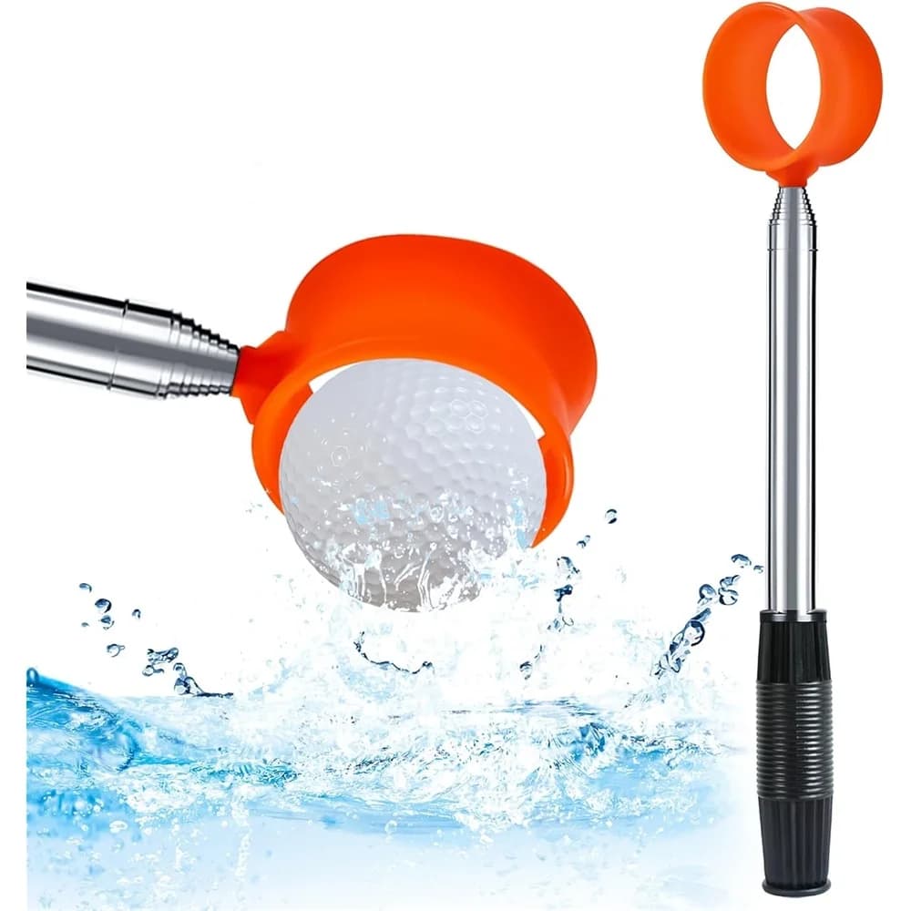 Raccoglitore di palline da golf per acqua telescopico, strumento per recuperare palline da golf in acciaio inossidabile da 9 piedi/12 piedi
