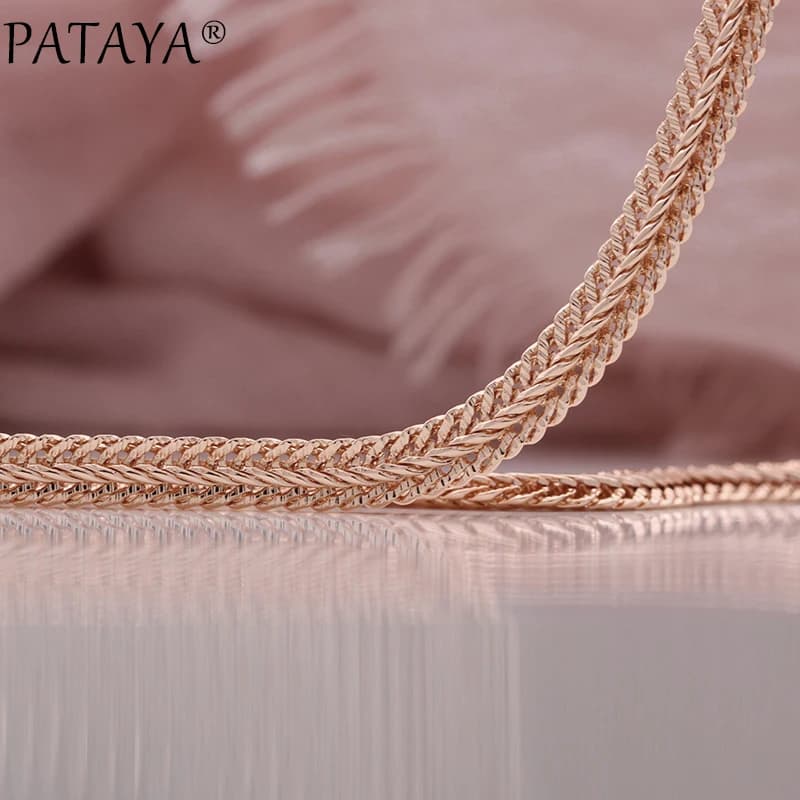 PATAYA New In collana bracciale 21cm per donna 585 collane Color oro rosa donna uomo gioielli per feste collana regalo 55/60cm