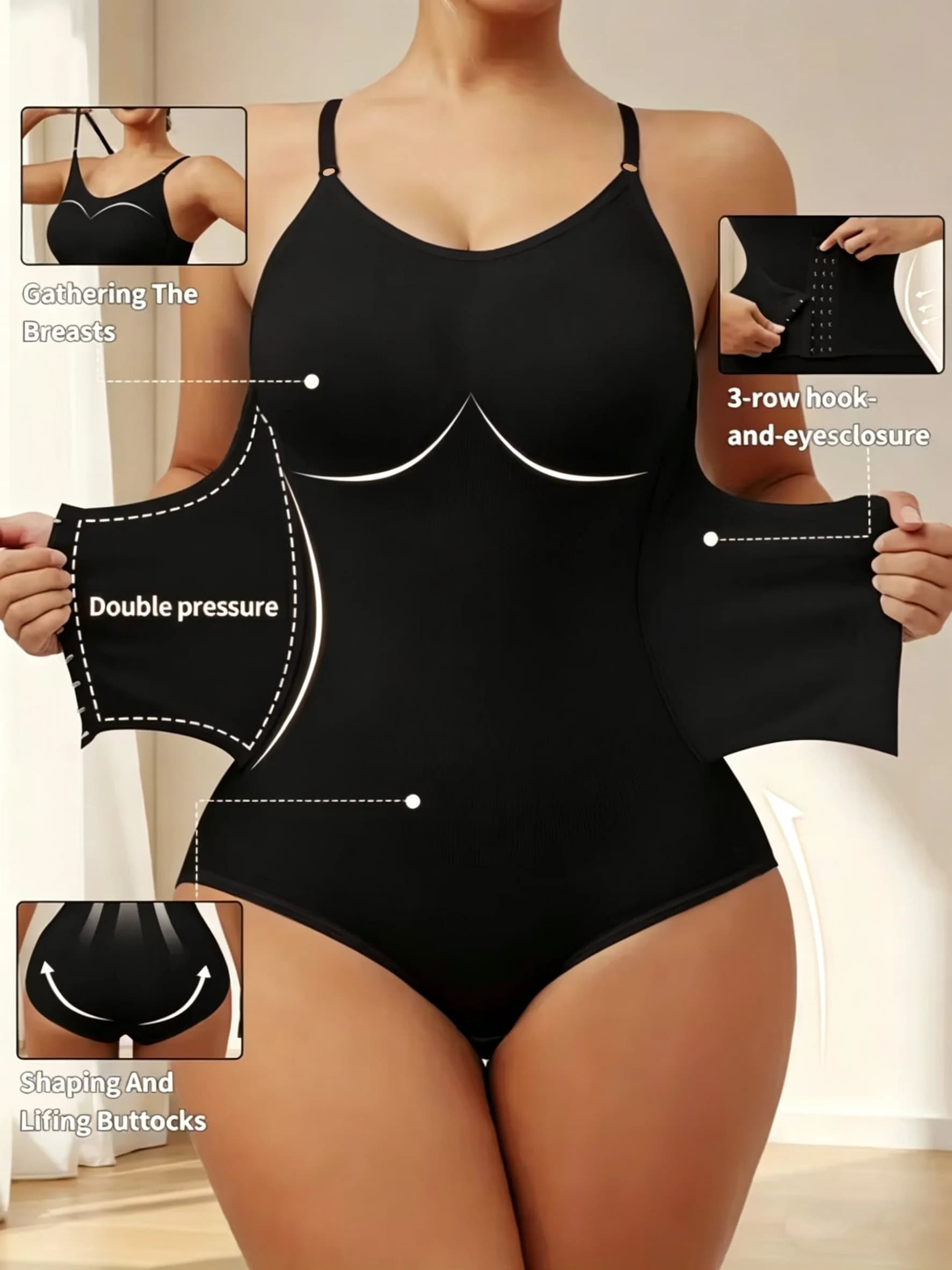 Leggings modellanti a compressione da donna, top contenitivo, controllo pancia, sollevamento glutei, per una forma corporea migliorata e supporto.