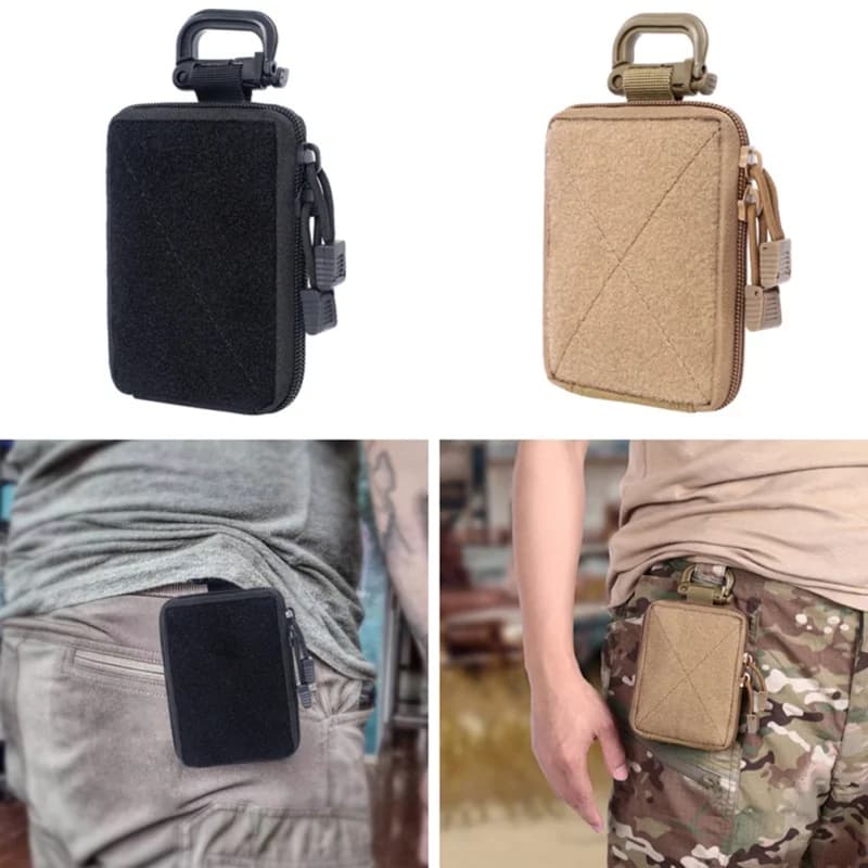 Borsa Porta Attrezzi Molle EDC per Sport all'Aperto, Organizer EMT, Piccola Borsa da Tasca per Viaggi, Escursioni, Campeggio, Caccia, Accessori da Cintura