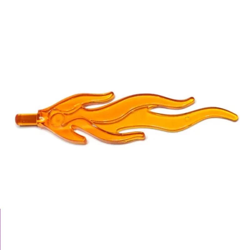 20 pz Fiamma con Marmorizzato Trasparente Punta Gialla Building Block Mattoni MOC Parte Giocattolo Compatibile 28577 / 85959