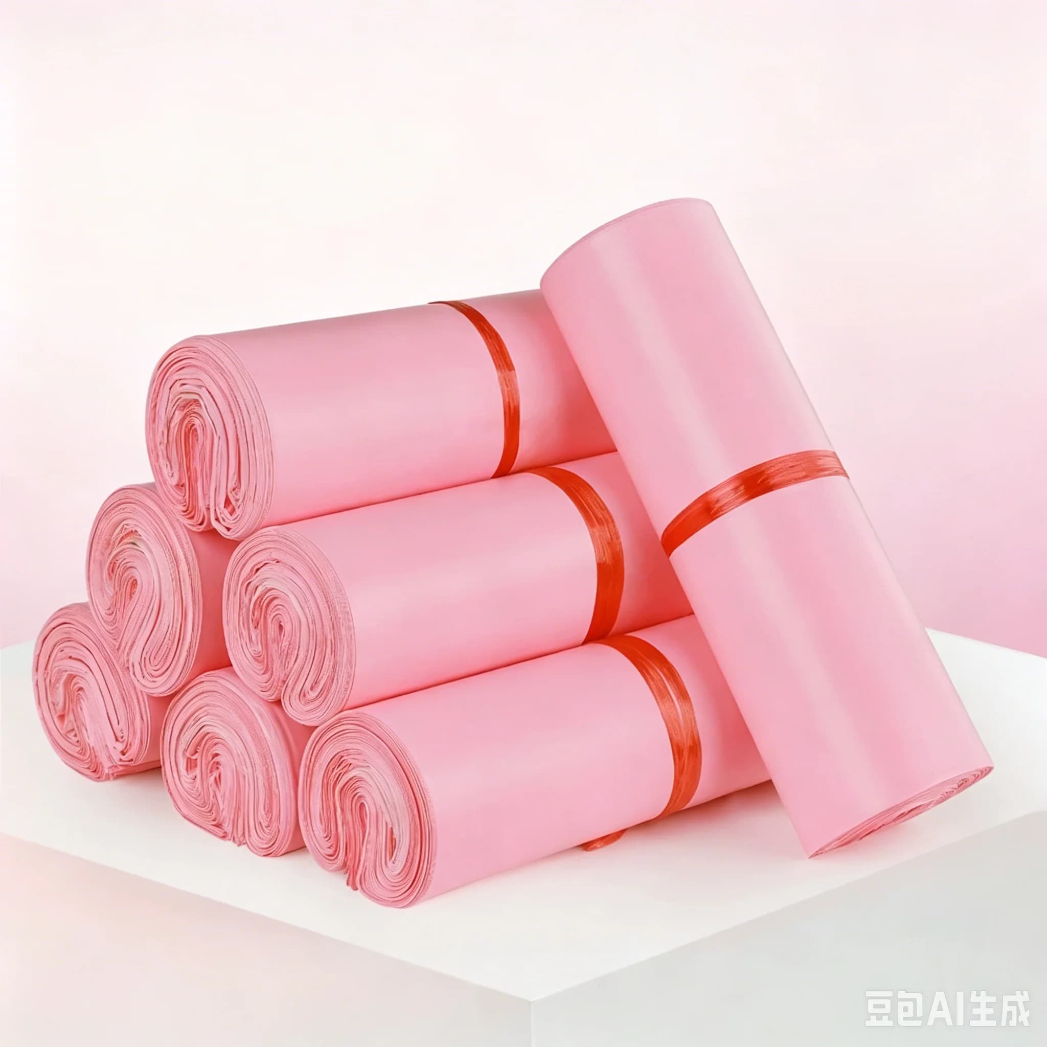 100PCS Light Pink Poly Mailer Adhesive Envelope Bag Thick Plastic Mailing Dress Gift Box Underwear Toys Packaging Pouches
