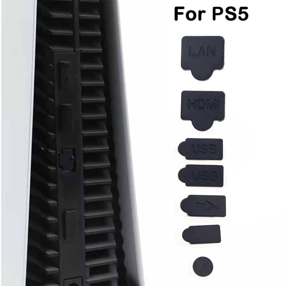 1/10PCS Tappi Antipolvere In Silicone Set Per PS5 Playstation 5 Interfaccia USB Copertura Anti-polvere Spina Antipolvere Console di Gioco accessori parte