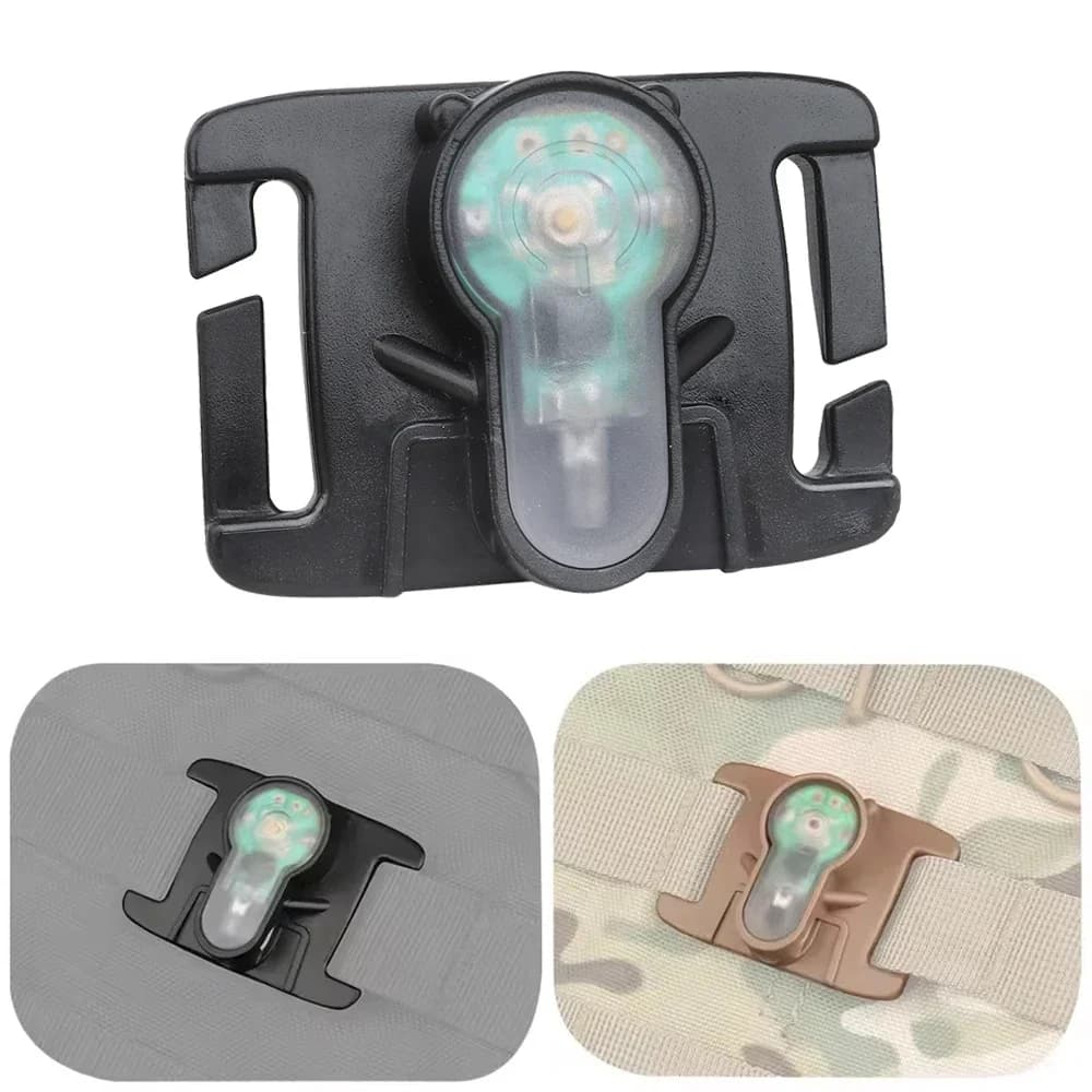 Luce di segnalazione tattica MOLLE Gilet da caccia Zaino Tessitura Luce di segnalazione stroboscopica di sopravvivenza di emergenza esterna portatile Impermeabile