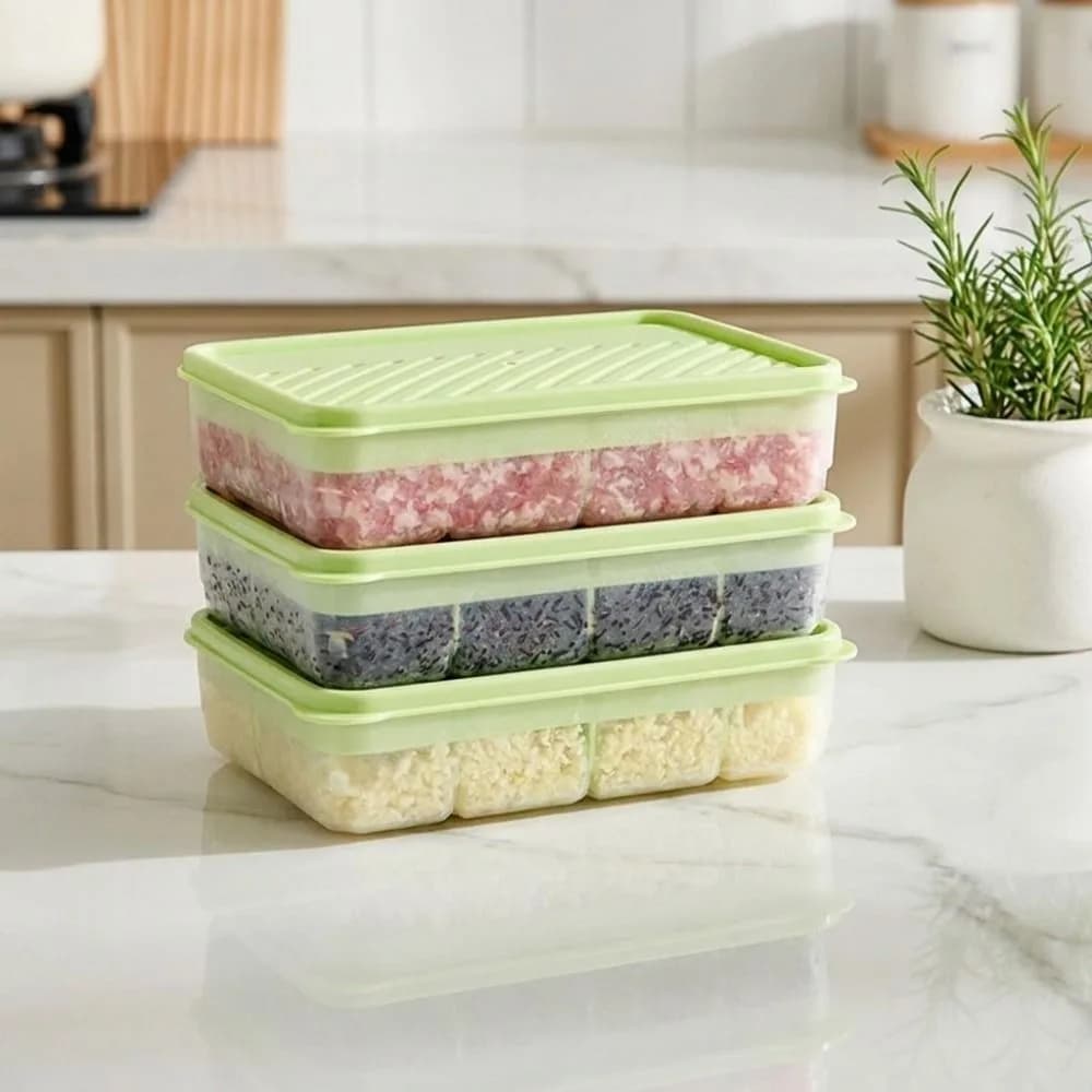4/8/24 Grids Food Storage Box Detachable Food-grade Fresh Keeping Container Durable Meat Rice Sub Packing Ice Cube Molds