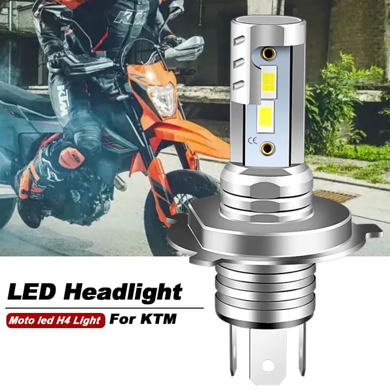 1Pc moto H4 H1S 9003 LED lampadine Hi/Lo 4800LM 6000K per KTM 690 SMCR Duke R ABS 950 SM e Super Enduro
