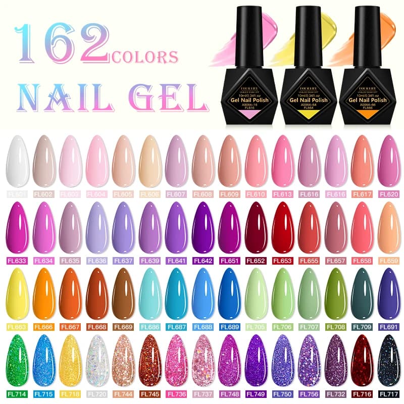 Nail Polish 10 ml 162 Colors Nail Supplies Vernis Semi Permanent Nail Art Manicure Soak Off LED UV Gel Nail Paints Summer