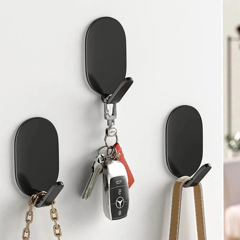 5/10/20/40Pcs Self-Adhesive Wall Hooks Door Keys Clothes Hanger Robe Hook Coat Rack Towel Holder Bathroom Accessory