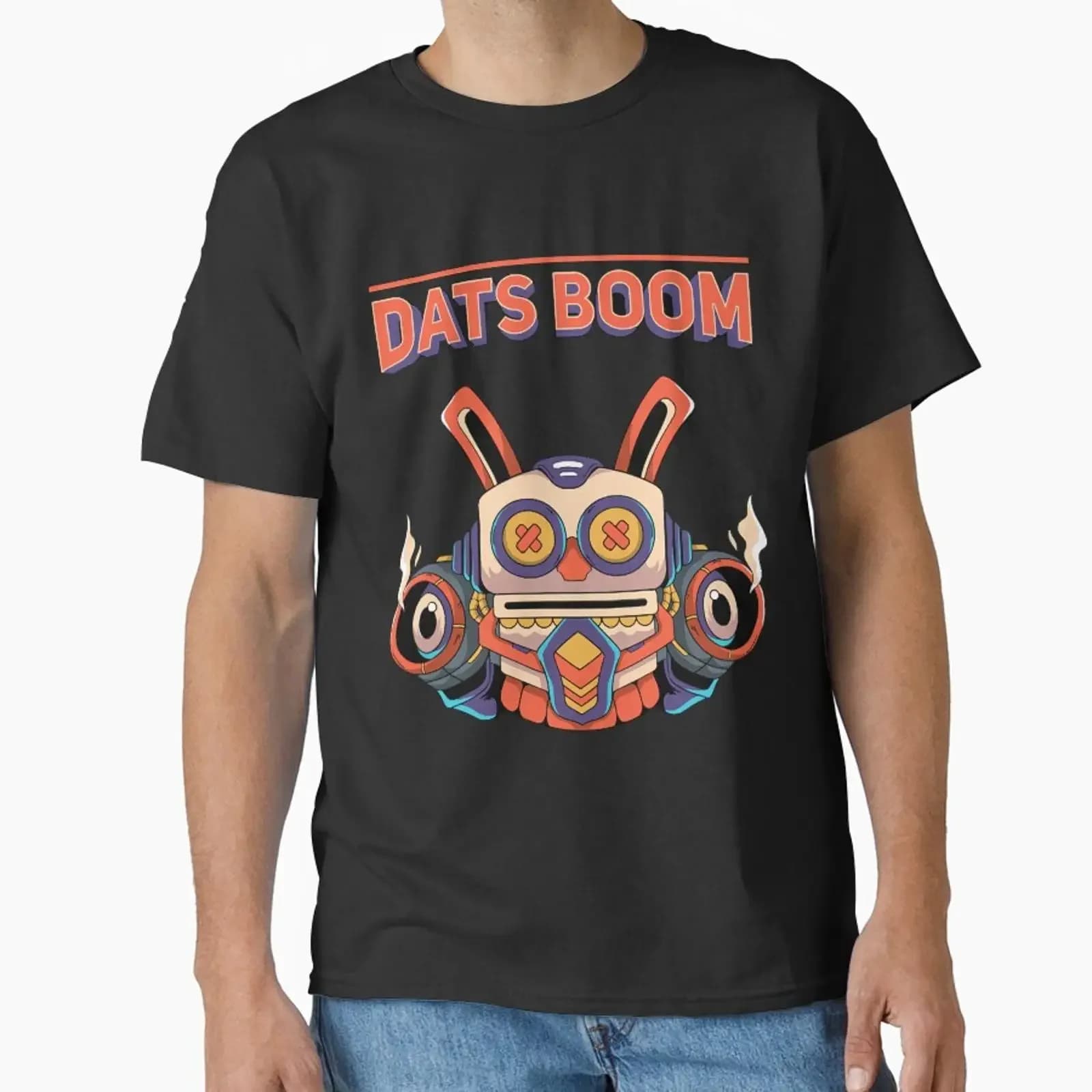 Robotic Character with Bazzoka in Pop Culture designed and sold by ivonnaron vintage Washed Top For Everyday Wear homme
