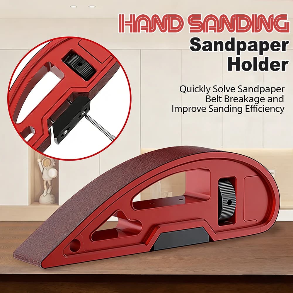 New Hand Sanding Sandpaper Holder, Internal Corner Sanding Block, Hand-held Sander, Wall Corner Aluminium Alloy Sanding Tool