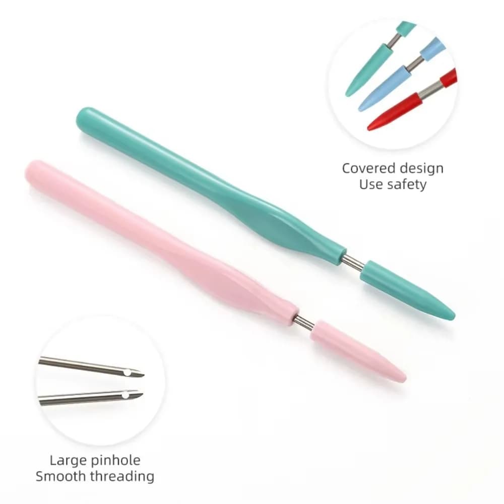 Kit Ago da Ricamo Regolabile 1/4 Pezzi, Strumenti per Punto Croce, Penna per Ricamo Fai-da-Te