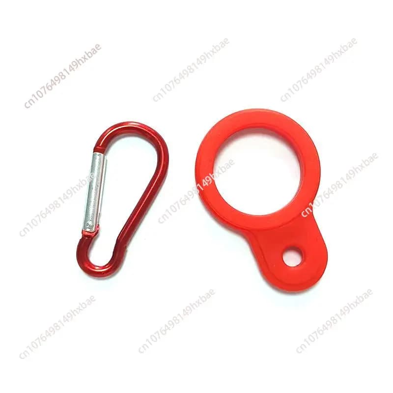 Zaino con fibbia per bottiglia d'acqua in silicone, portatile, da appendere, per sport all'aria aperta, con fibbia per bottiglia di bevande