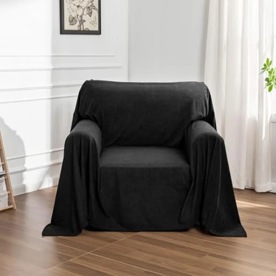 Anti-scratch Chair Cover for Cats, Reclining Seat Cover, Oversize Cover for Single Armchair