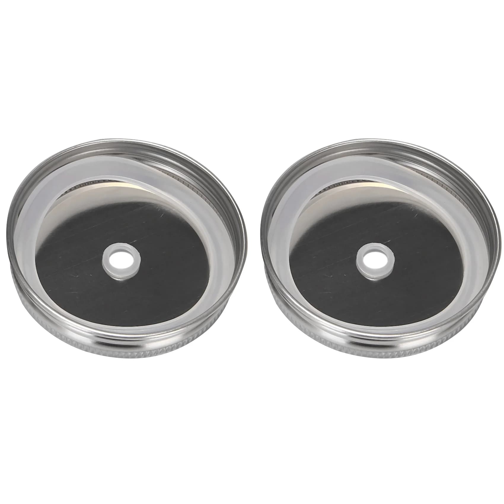 J1UL1N 2 coperchi con beccuccio per barattoli a bocca regolare con tappi per dispenser di olio d'oliva, cocktail e condimenti per insalata