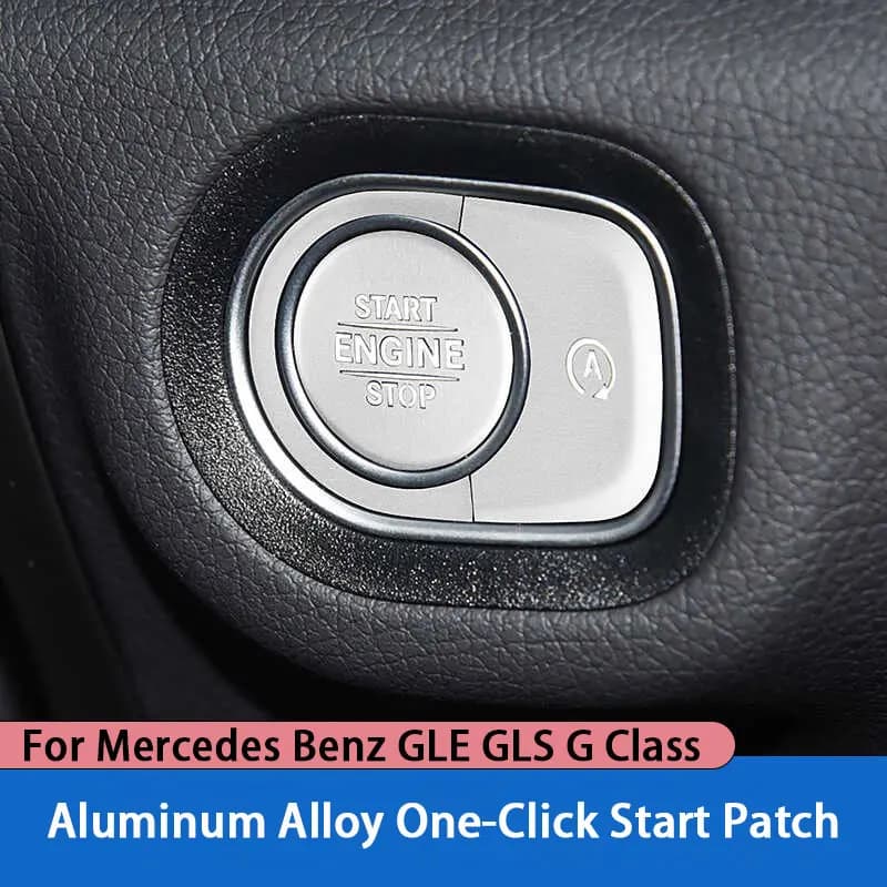Per Mercedes-Benz GLE GLS Classe G W463 W167 X167, Auto One Click Start Pulsante di arresto Decorazione Copertura Interruttore serratura porta Adesivi