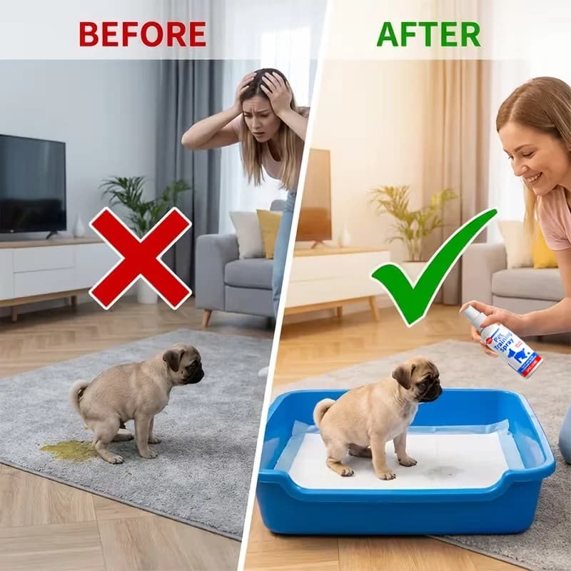 IFUBO Spray per Addestramento Rapido alla Toilette per Cani - Soluzione Efficace in 3 Giorni, Guida gli Animali alle Zone Designate, Senza Odori