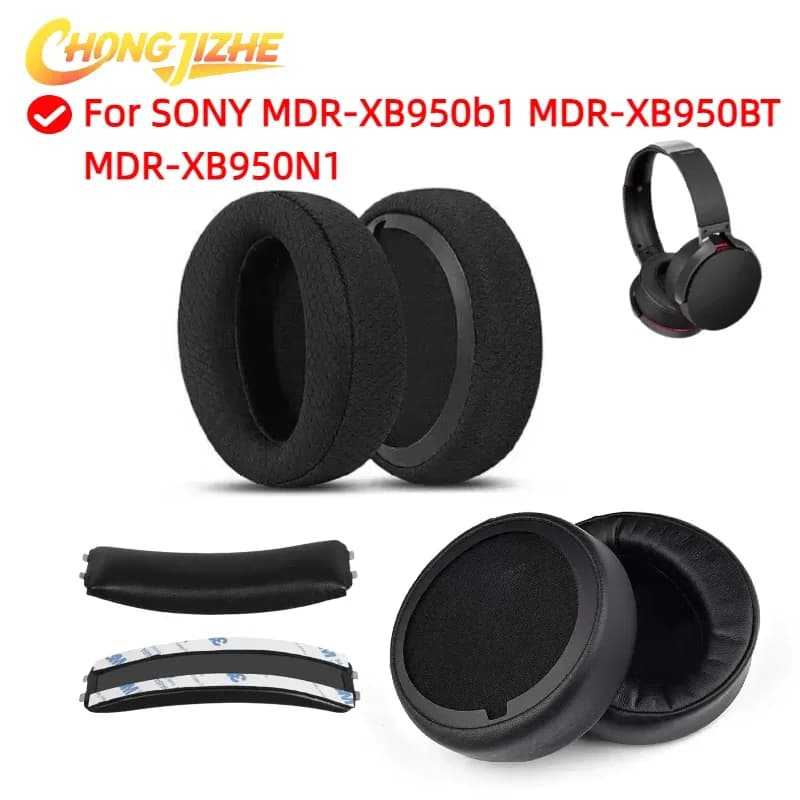 Cuscinetti auricolari di ricambio in pelle, copricuscinetti per cuffie SONY MDR-XB950b1 MDR-XB950BT MDR-XB950N1