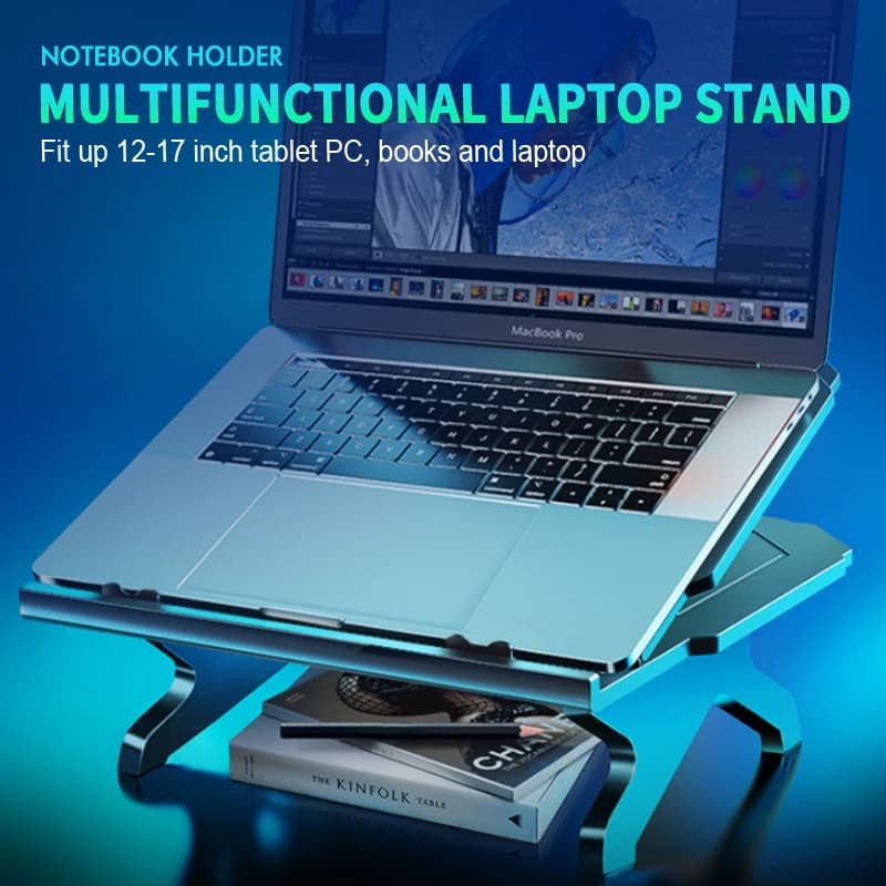 Coolcold supporto per laptop regolabile in altezza supporto da tavolo pieghevole in plastica tablet supporto per laptop regolabile da 17 pollici