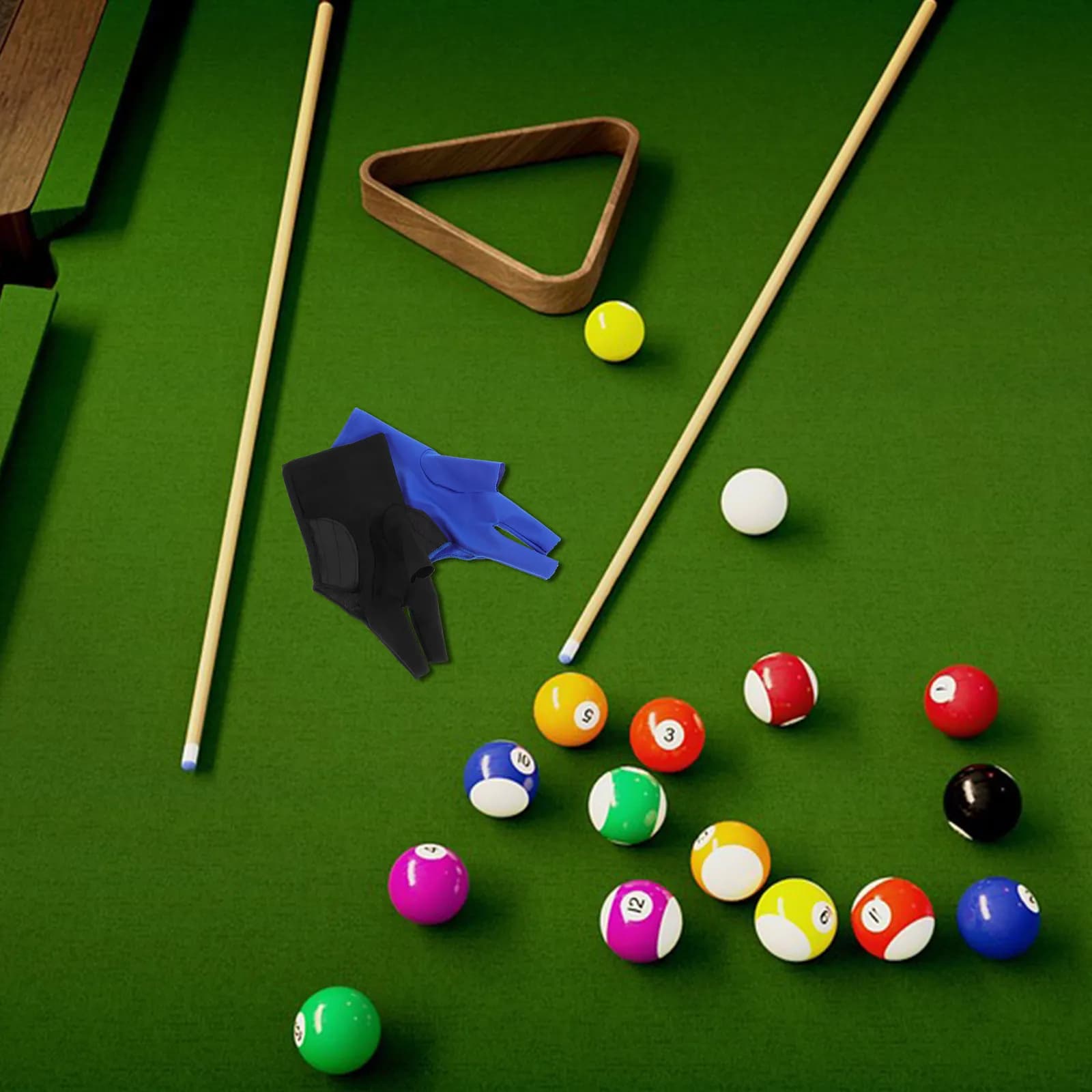 2 Guanti da Biliardo Resistenti all'Usura, Elastici e Traspiranti per Snooker e Biliardo, Antiscivolo, Comodi e Protettivi