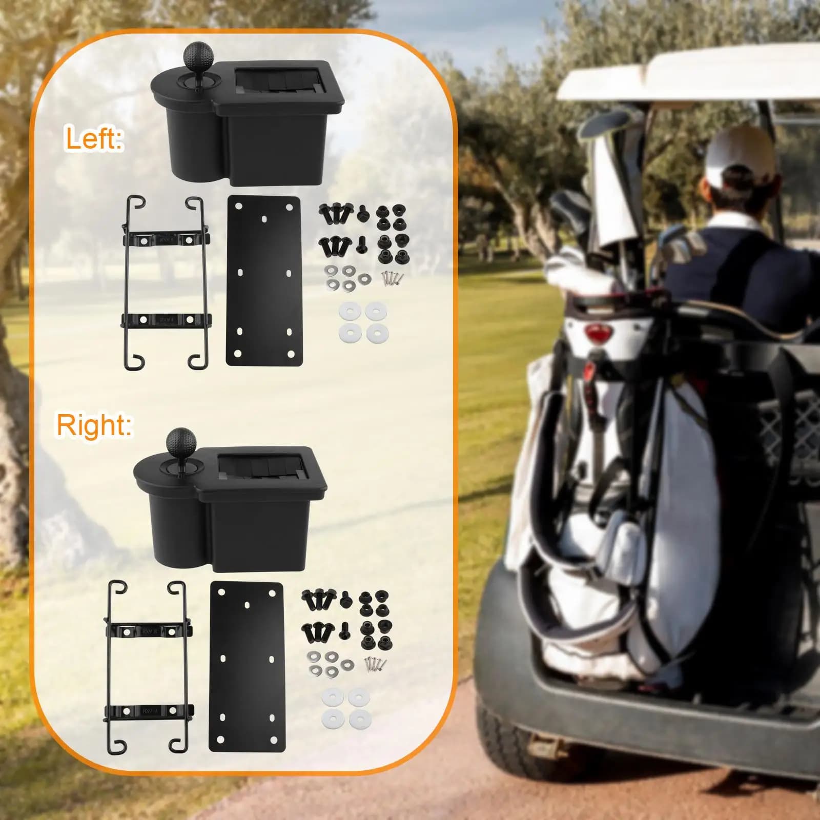 Lavaballe per Golf Cart, Macchina per la Pulizia delle Teste delle Mazze per Attrezzature e Accessori da Golf
