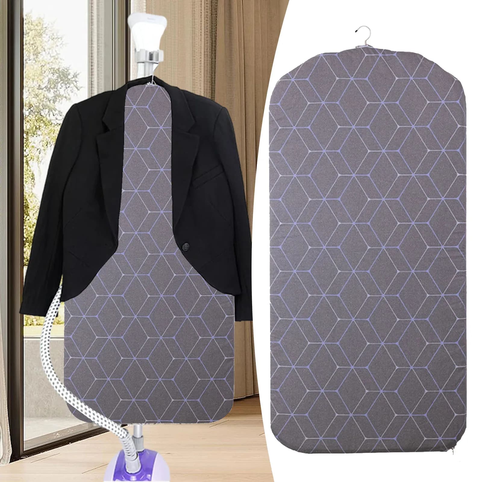 Hanging Ironing Board for Clothes Standing for Handheld Steamer Accessory Ironing Mat for Travel Apartment Sewing Room Dorm Home