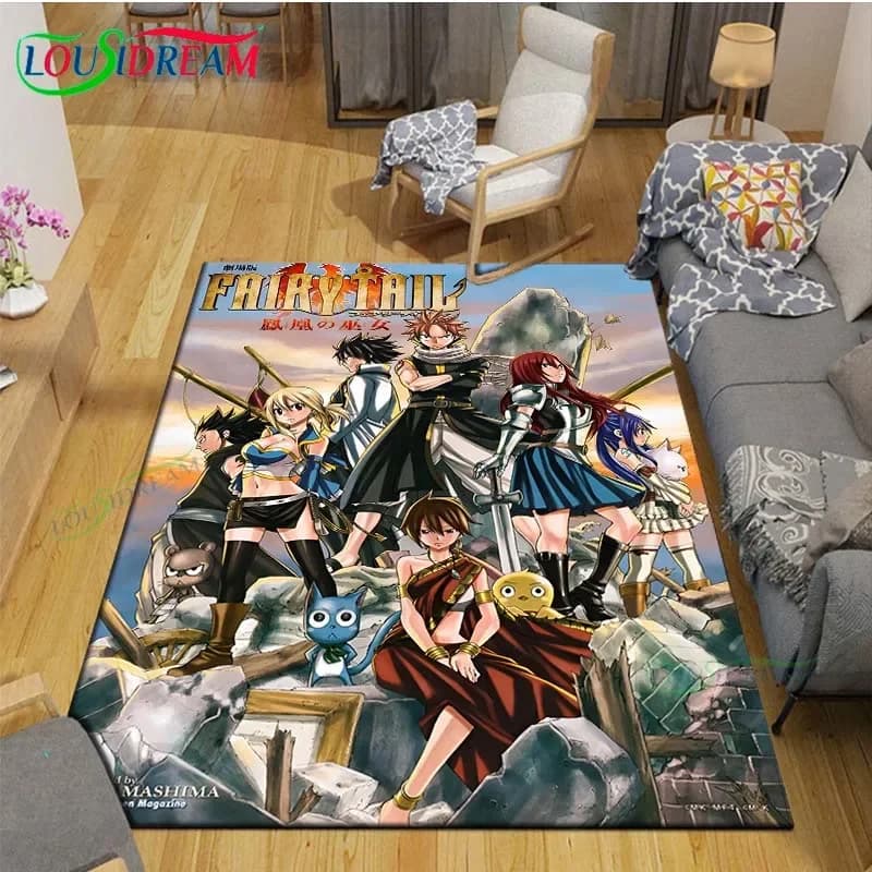 Fashion Popular cartoon A-Fairy Tail printed carpet living room non-slip area carpet bedroom for kids mat yoga carpet furniture gift
