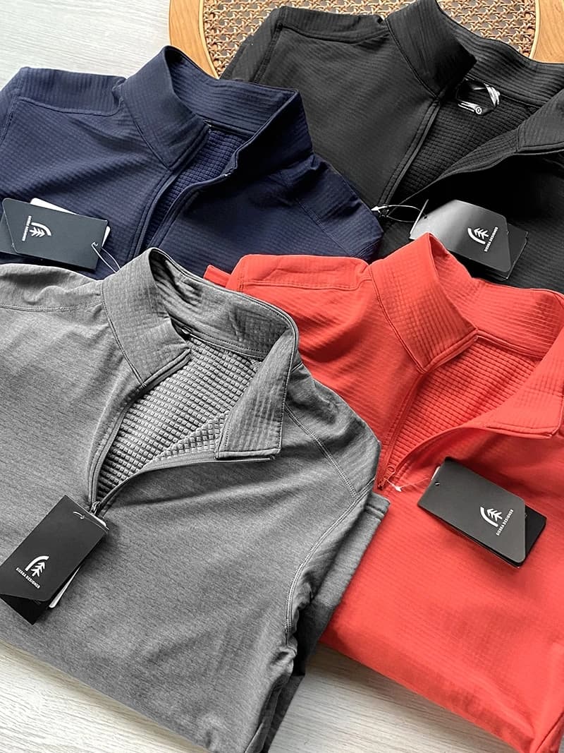 Giacca da uomo outdoor in pile con zip interna, traspirante e ad asciugatura rapida, per sport e tempo libero, taglio dritto, autunno inverno, alla moda