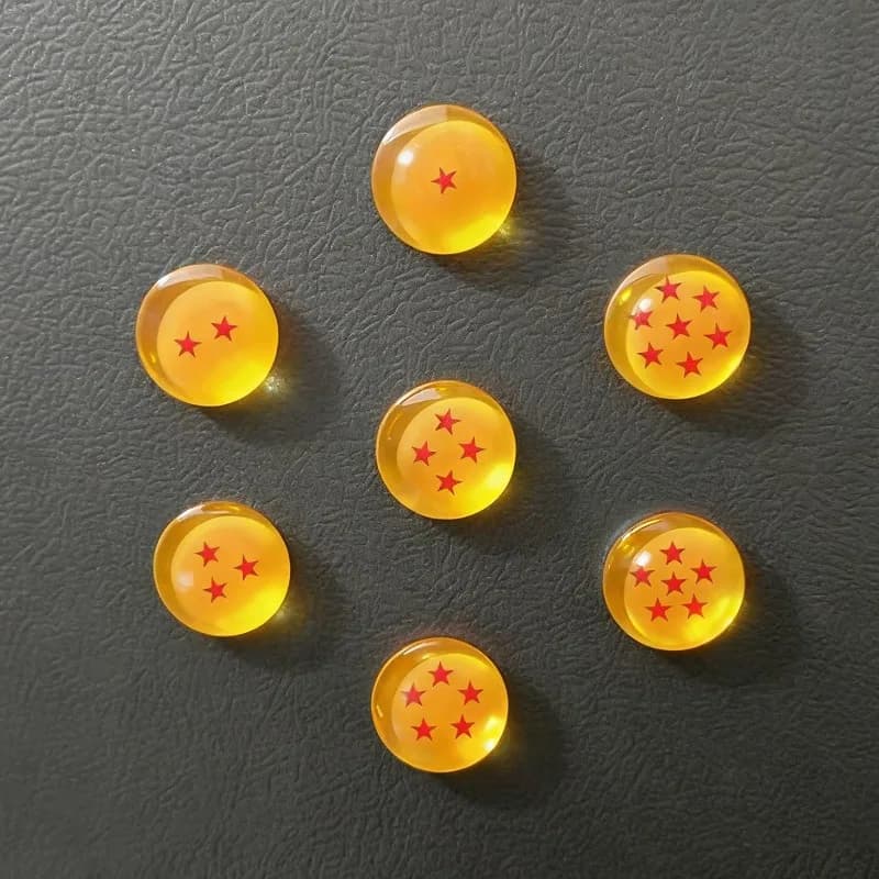 7Pcs Dragon Ball Z Crystal Ball Magnets Set – Anime Shenron Dragon Balls Refrigerator Stickers Collectible Toy for Kids