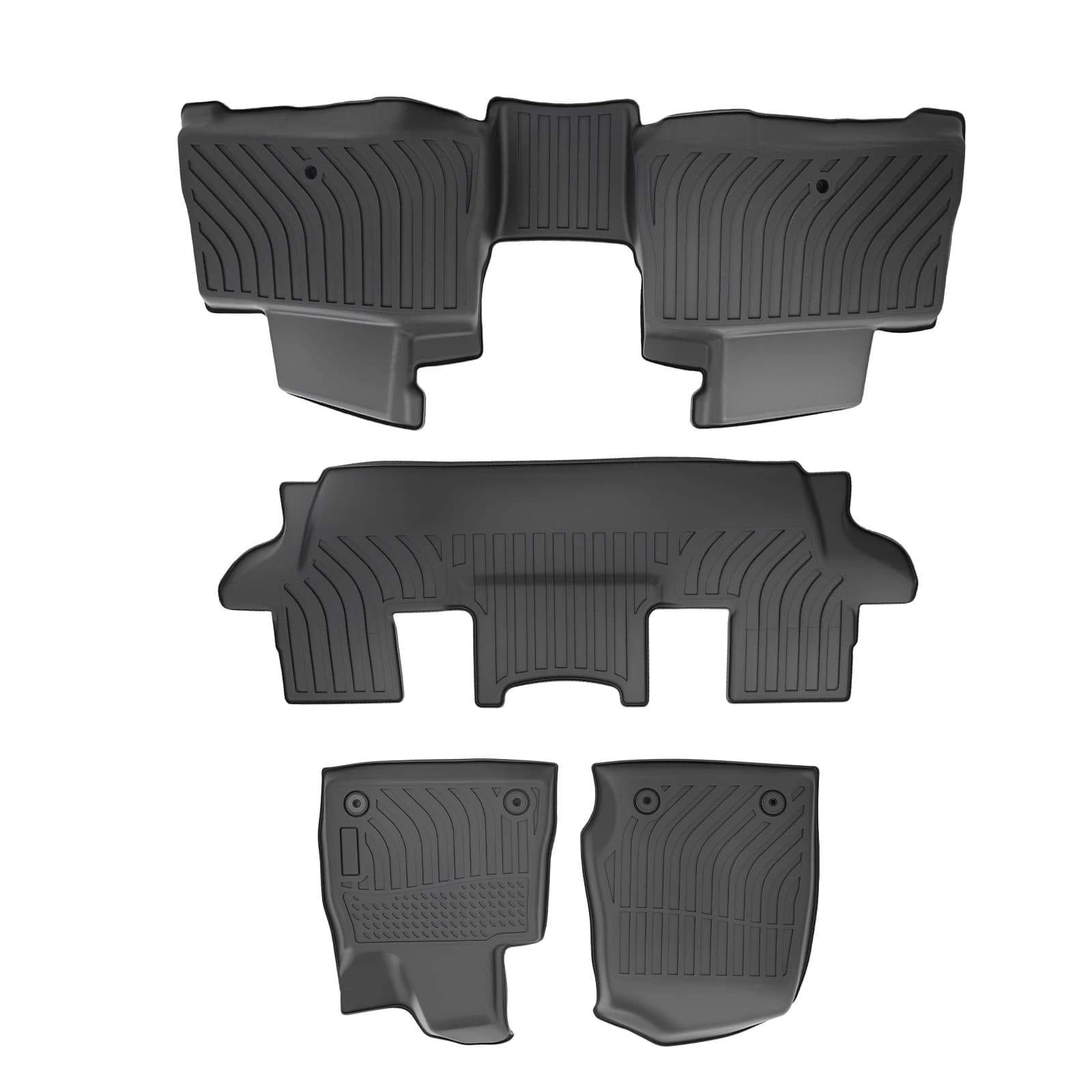 Tappetini in TPE per Lincoln Aviator 2020-2024 6 Posti, Tappetini Auto Neri