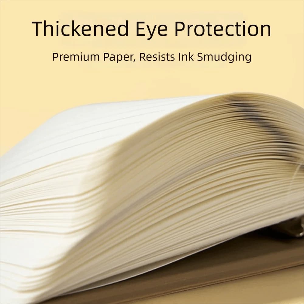 Mini 3-Ring Binder Loose-Leaf Notebook PU Leather Cover Portable Notepad Refillable Pocket Journal School Office Supplies