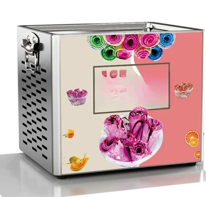 Ice cream machine with fried shoes for cheap professional price Ice cream roll machine with fried pan/gelo