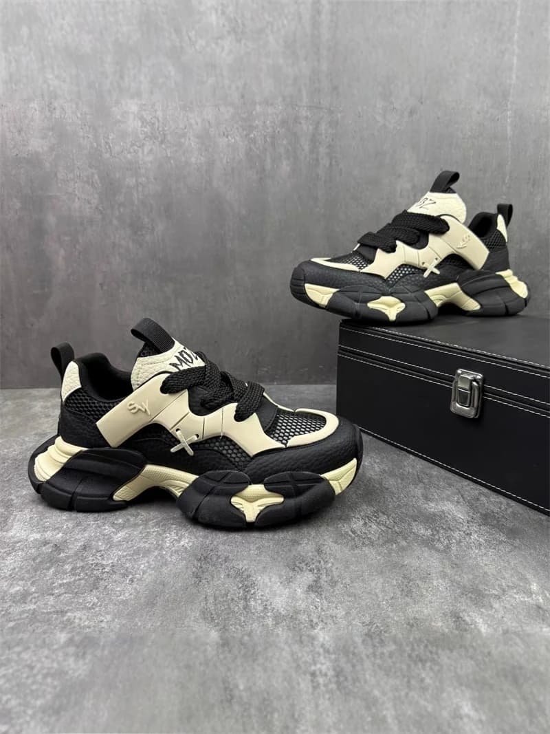 Men's Summer 2026 New Breathable Mesh Running Sports Shoes Casual Dad Trendy Low Top Flats Comfortable Lightweight PVC Outsole
