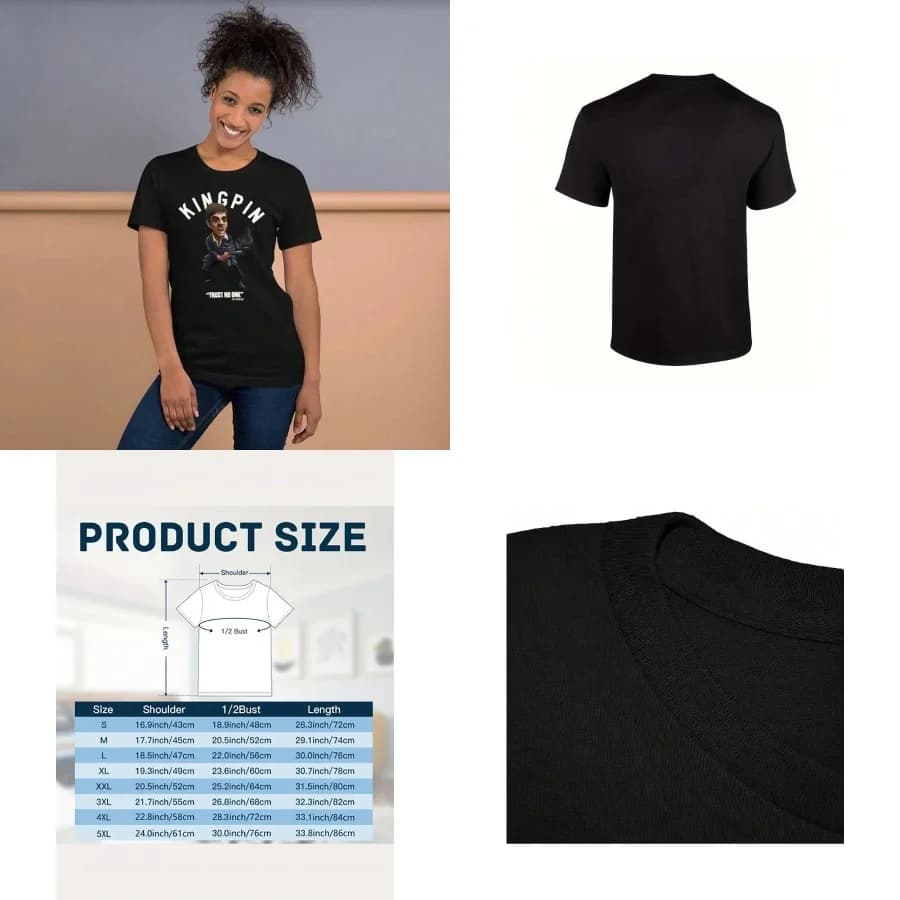 【Nuovo stile】T-shirt con grafica Kingpin Tony Classic Movie Gangster, magliette divertenti, magliette con grafica pop culture, regali per uomo e donna