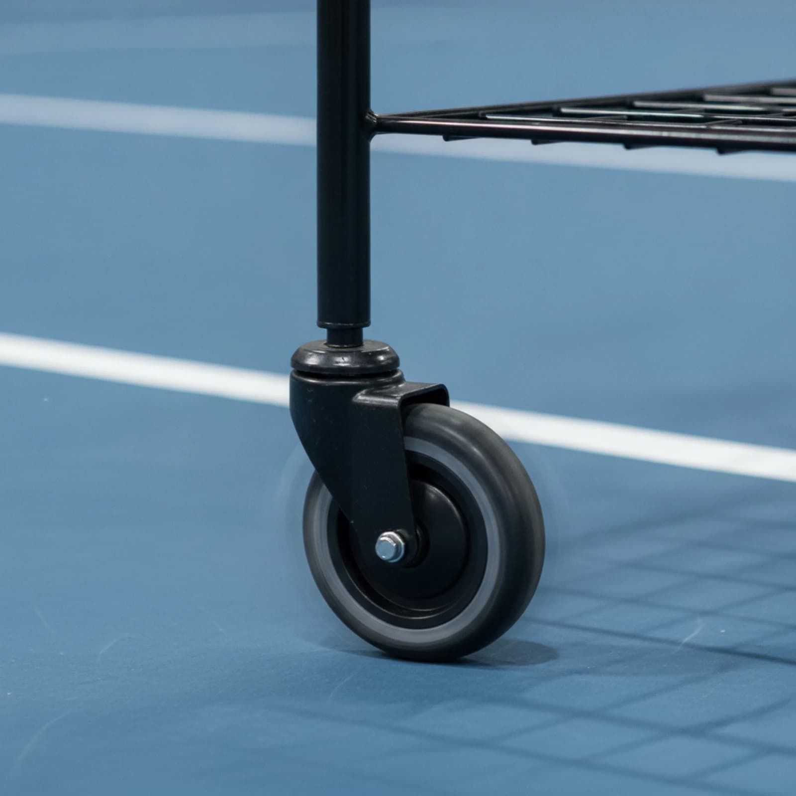 Tennis Ball Cart Long-Lasting Tennis Cart with Wheels Ball Basket with Stand Rolling Equipment Portable for Coaches
