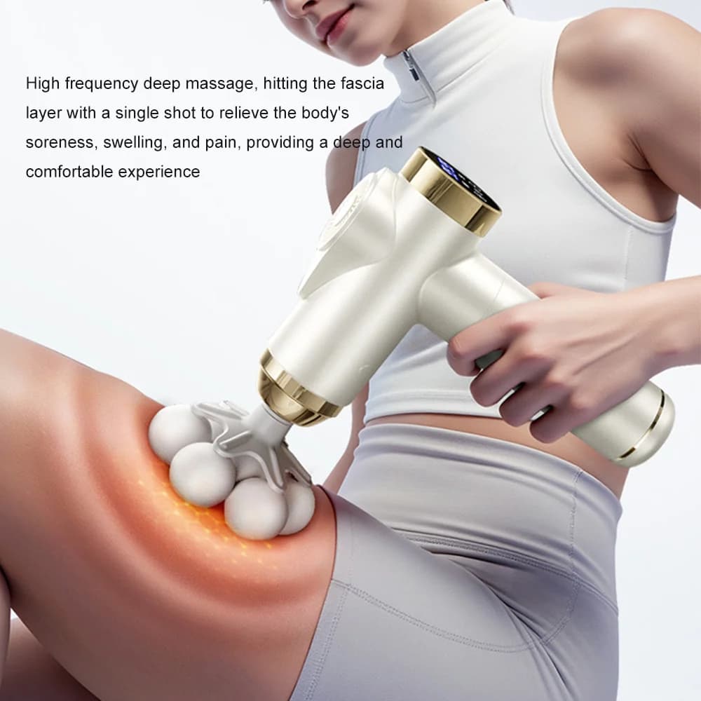 Massaggiatore Elettrico Professionale per Fascia Muscolare, Pistola per Massaggio ad Alta Frequenza per Rilassamento Profondo dei Tessuti, Massajeador Fitness