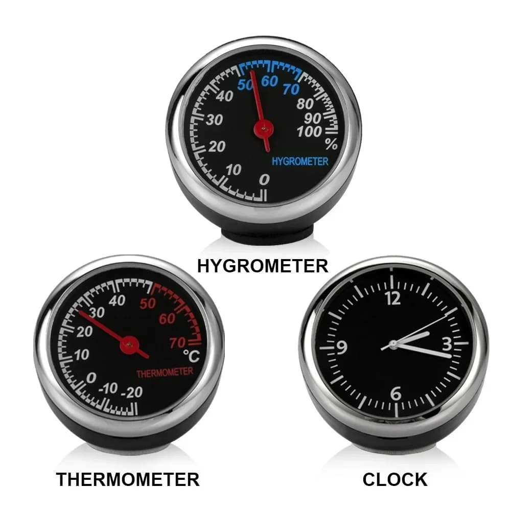 Mini orologio digitale per auto, orologio automatico, termometro per autoveicoli, igrometro, decorazione, ornamento, orologio negli accessori per auto