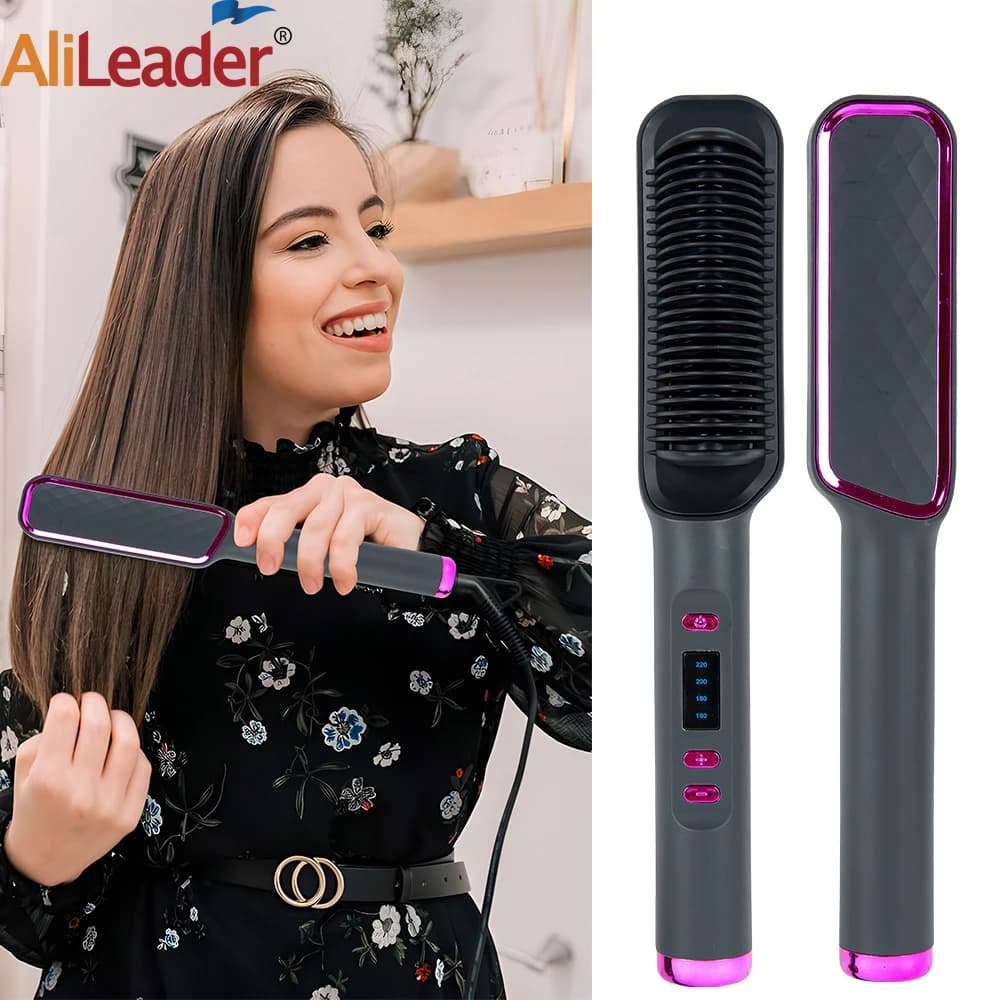 Alileader Brush for Smooth Liscia crespo 30 S Quick heating 60 minutes Automatic turning tools for women hairstyles Suitable for long/ thick hair/sprays