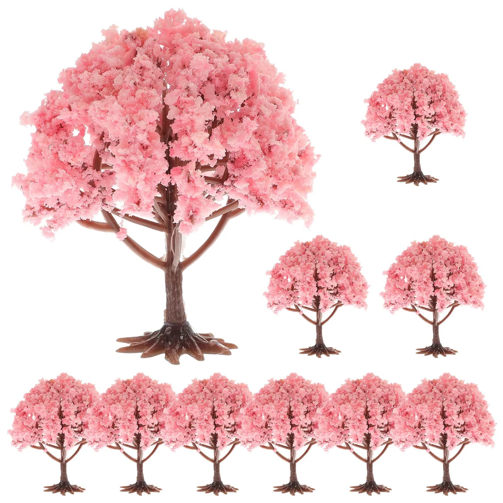 10Pcs Miniature Trees Artificial Tree Prop 8Cm Faux Plants Table Centerpiece Simulated Tree Decoration Miniature Trees