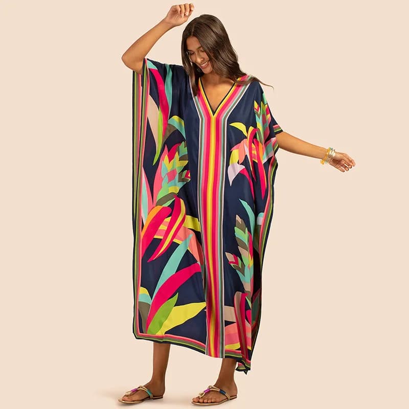 Women's Beach Dresses Copricostume Swimwear Long Dresses Summer Swimwear Strong Size Swimwear