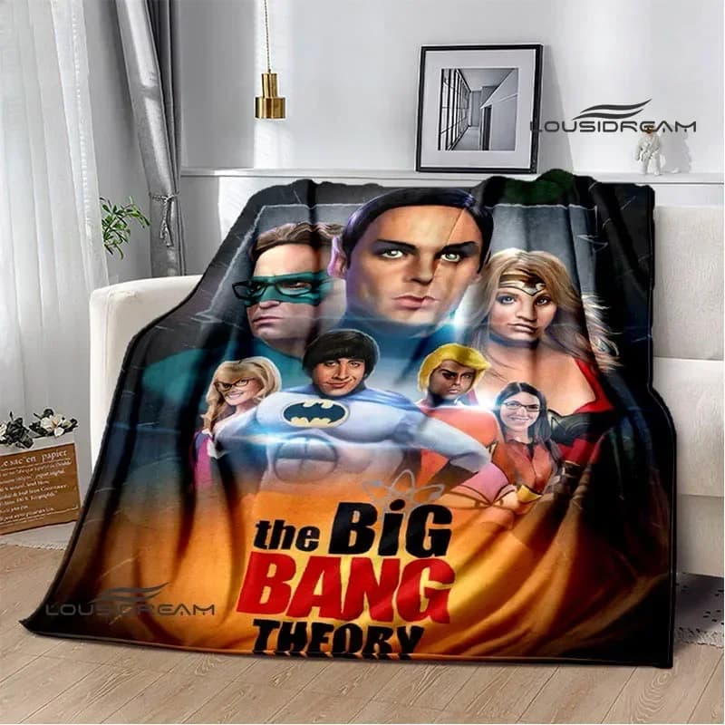 La coperta della teoria del Big Bang coperta calda per bambini flanella morbida e confortevole coperte da viaggio per la casa regalo di compleanno