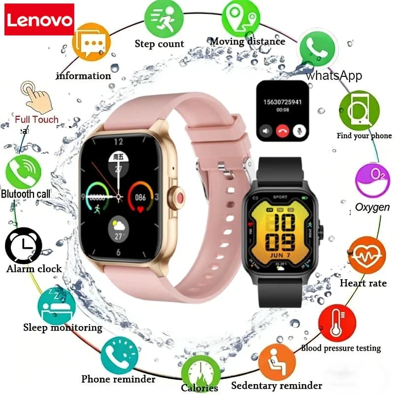 Lenovo QX15 Smart Watch Uomo e Donna Touch Screen completo Orologio sportivo per il fitness Uomo Impermeabile Bluetooth Per Ios Android Smartwatch