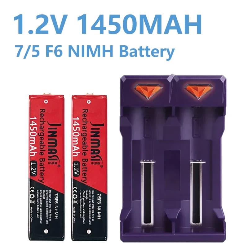 Batterie Ricaricabili Gumball Gum Stick 1.2V Ni-MH 1450mAh Ni MH 7/5 F6 per Walkman, Lettore CD MD Portatile, Caricabatterie UK201