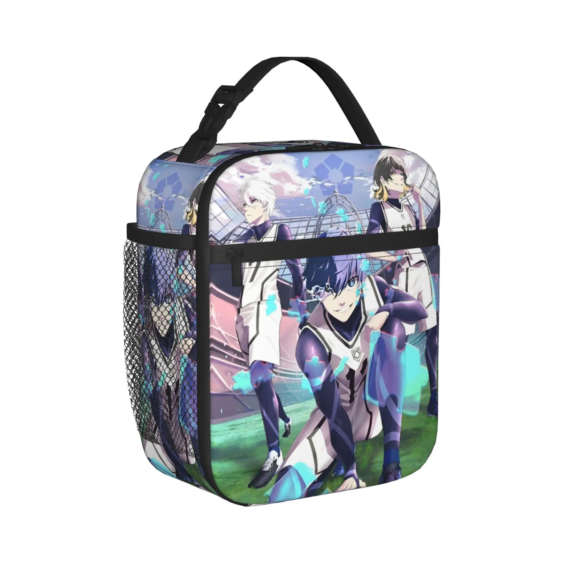 Borsa termica per il pranzo Blues Locks, contenitore portatile per il pranzo a tema calcio, borsa termica, borsa per il pranzo, borsa termica per ufficio, picnic, alimenti