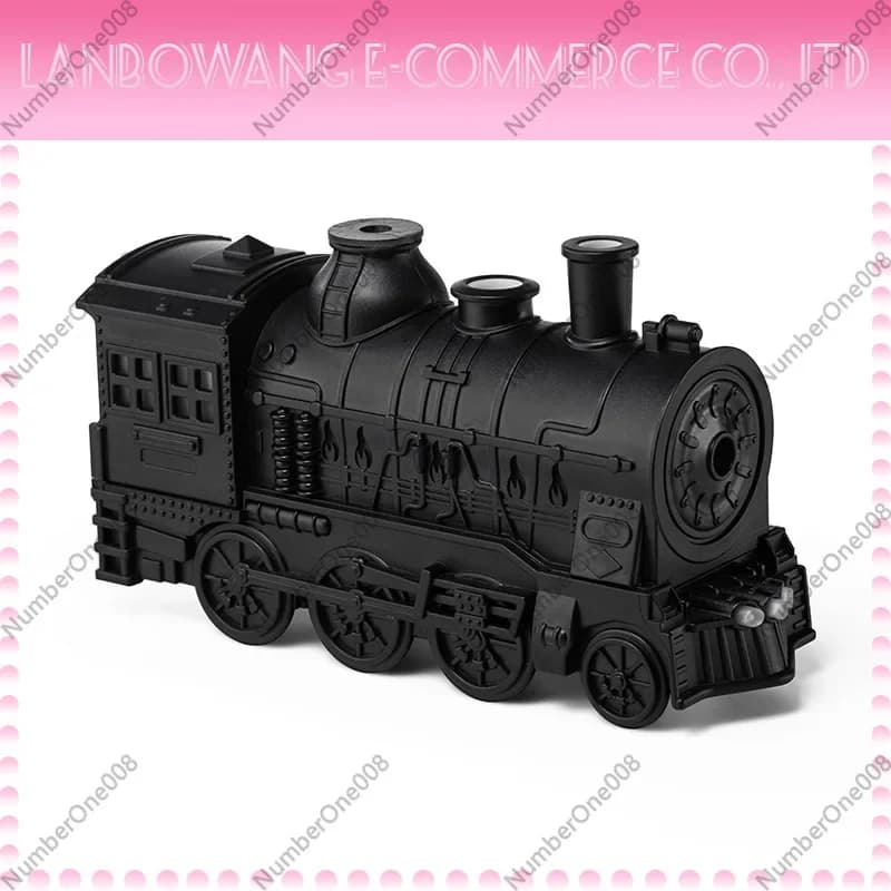 Train Shape Ultrasonic Aroma Humidifier 300ml, Flame Blue Light Smoke Ring Aroma Diffuser for Home Office