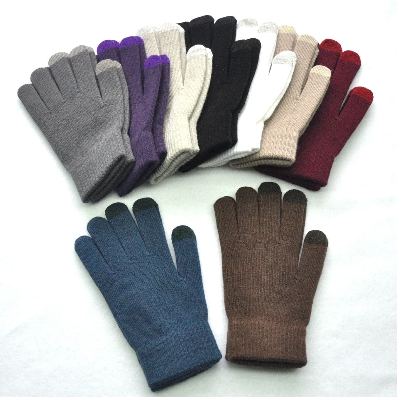 New Winter Thick Gloves For Men Women Students Gloves Touch Screen Knitted Three-Date Ski Gloves Outdoor Cycling Gloves