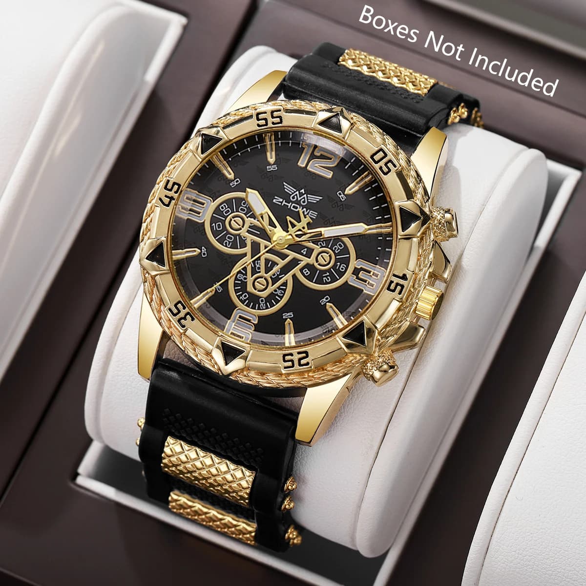 Fashion Arabic Dial Men Quartz Watch Silicone Band Male Sports Wrist Watches Clock Relogio Masculino (Without Box）