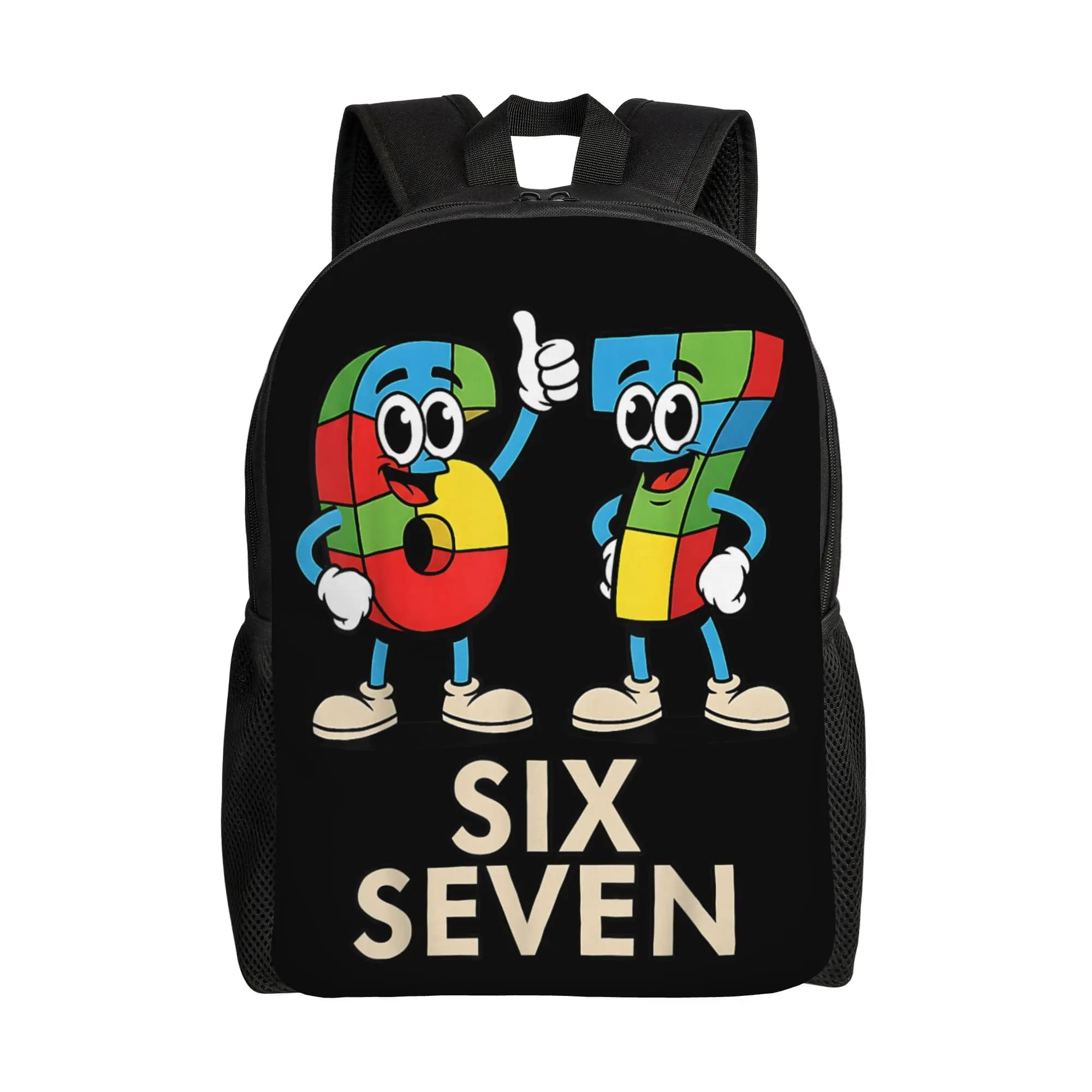 Zaino 67 Italian Brainrot 67 Six Seven da uomo, fantastico per scuola superiore, escursioni, viaggi, zaino da giorno, borsa in tela per laptop con tasca